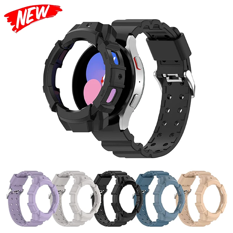 

Ремешок силиконовый для Samsung Galaxy Watch 4, спортивный браслет без зазора, 40 мм 44 мм