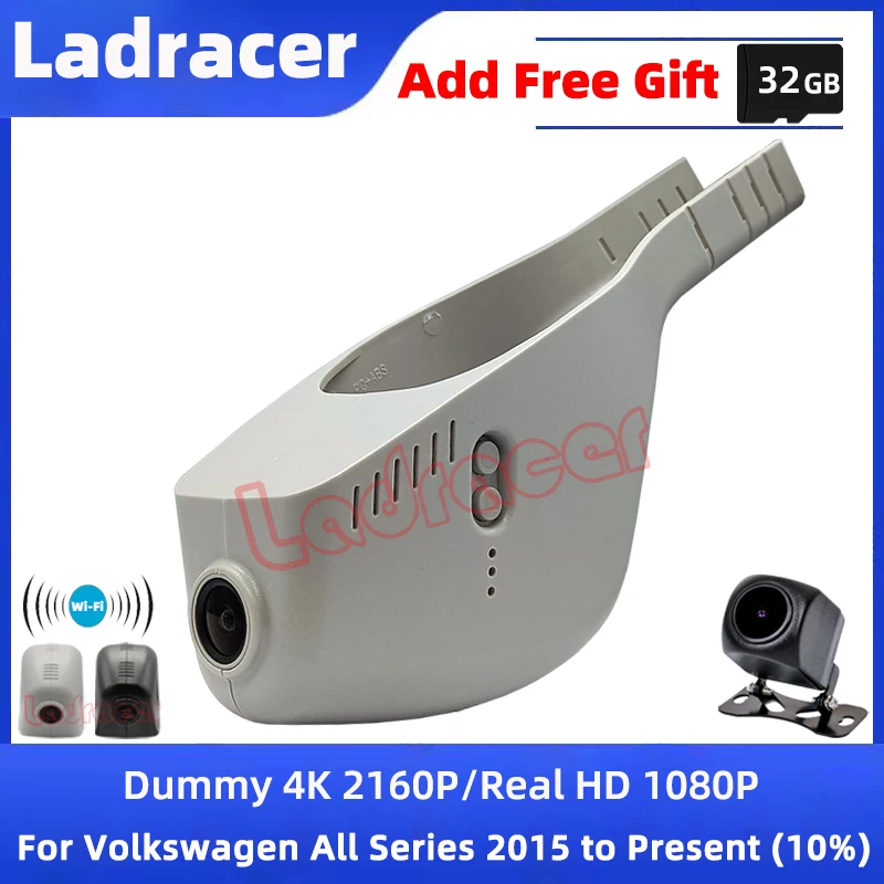 

Ladracer VW16 4K 2160P Car DVR Wifi Dash Cam Video Recorder For Volkswagen VW Golf Jetta Polo Tiguan Seat Ibiza Leon Passat B8