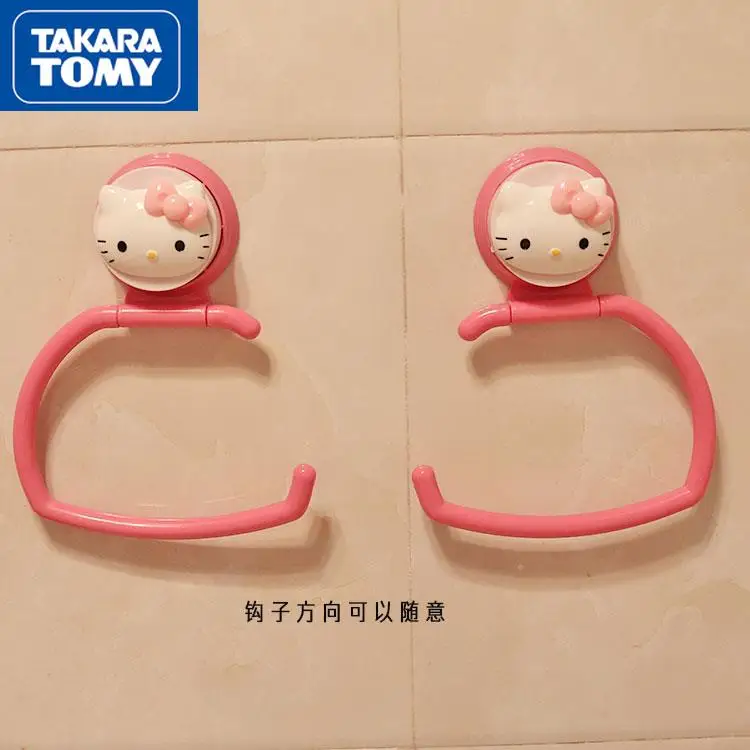 

TAKARA TOMY мультяшное милое Полотенце Hello Kitty крючок для салфеток креативная настенная присоска подвесное бесплатное украшение