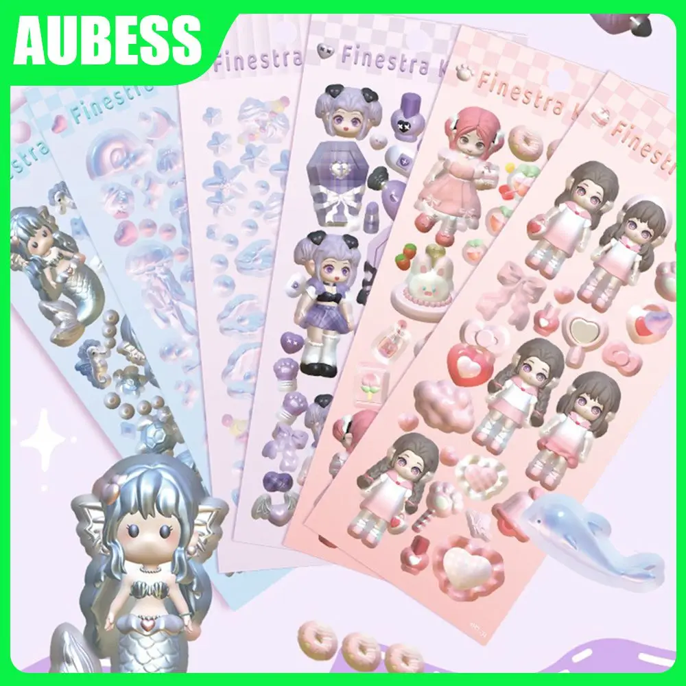 

Adhesive Character Stickers Paper Account Journal Diy Cave Stickers Laser Film New Dumb Film Decorative Stickers Niche Sticker