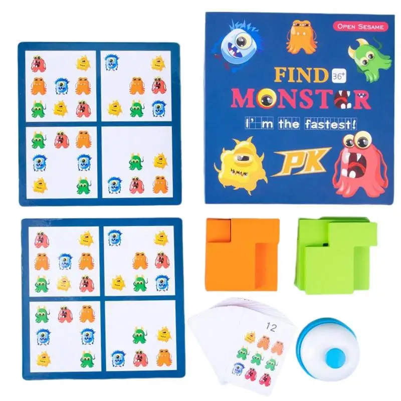 

Puzzle Board Games Safe Finding Monsters Puzzle Toy Holiday Gift Learning Toy For New Year Christmas Kids Memory Improvement