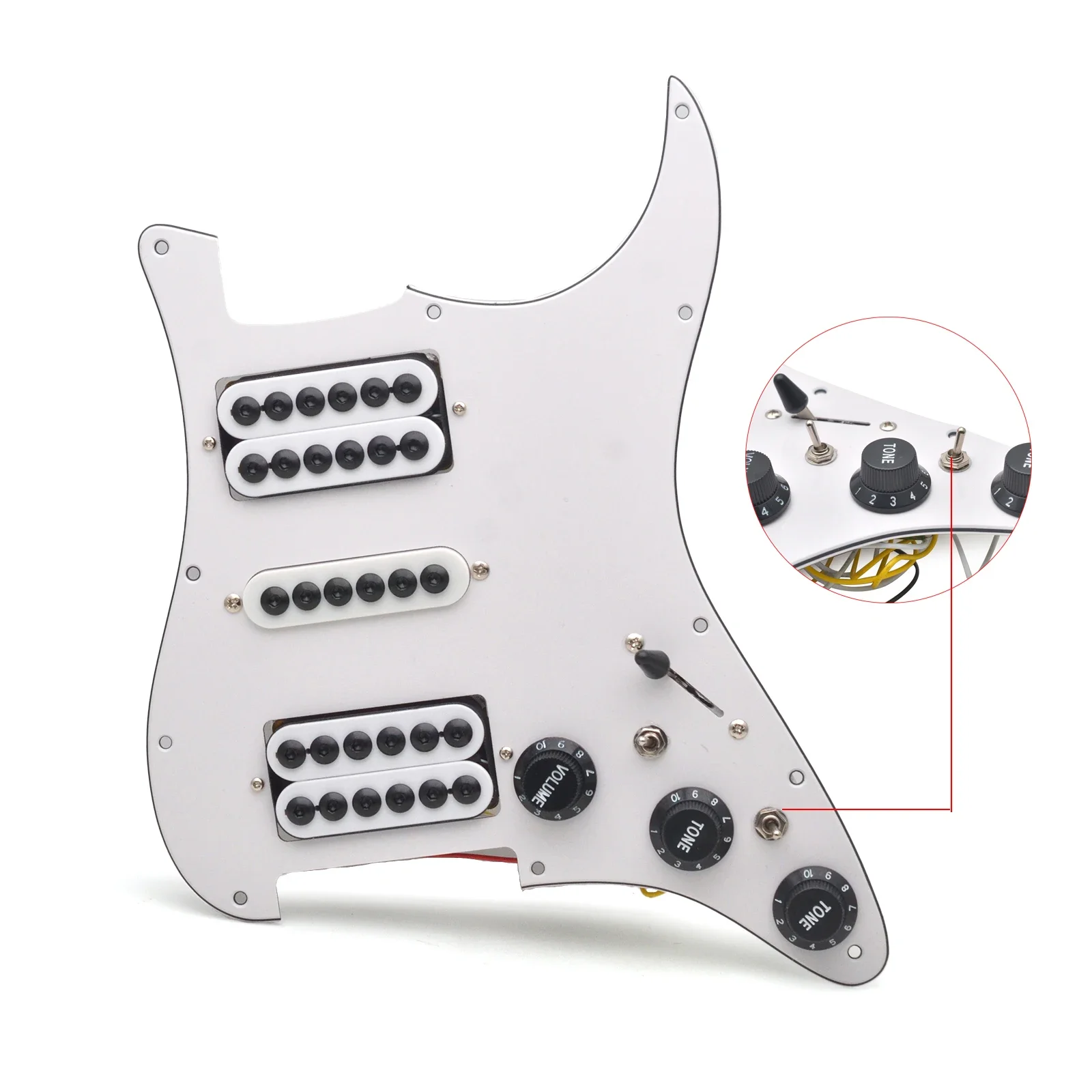 HSH Coil Splitting Накладка для электрогитары Большой зонт Регулировочный винт