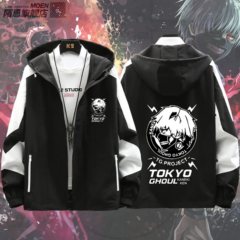 Anime Tokyo Ghoul Kaneki Ken Cosplay Spring Autumn Men Women Unisex Zipper Hooded Outwear Sweatshirt Fashion Casual Coat Present |