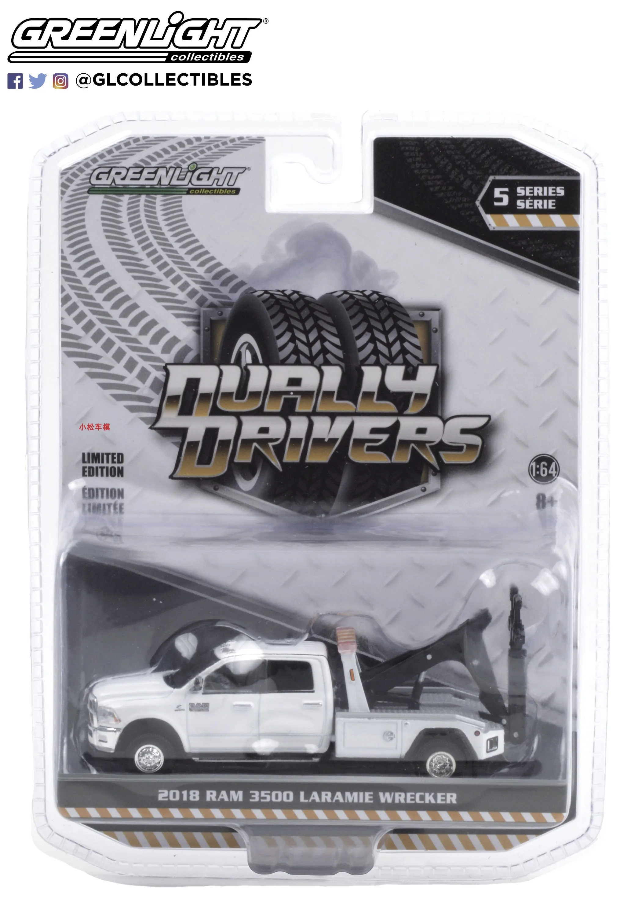 

GreenLight 1/64 Scale Diecast Car Toys 2018 RAM 3500 LARAMIE WARECKER Truck Die-Cast Metal Vehicle Model Toy For Boys Kids Gift