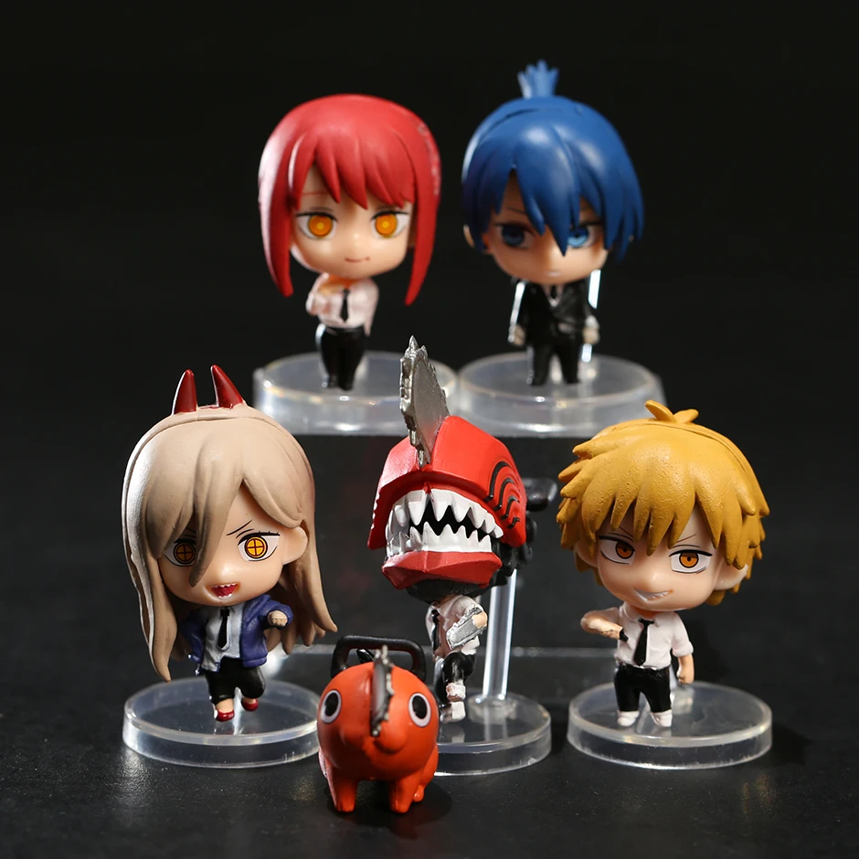 

Chainsaw Man Capsule Denji Aki Makima Power Pochita PVC Model Dolls Toys Colletible Figurals 6pcs/set