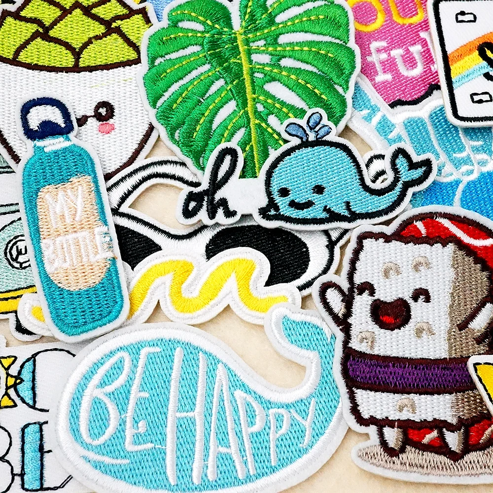 Патчи С мультяшной вышивкой патчи с утюгом для украшения одежды индивидуальные