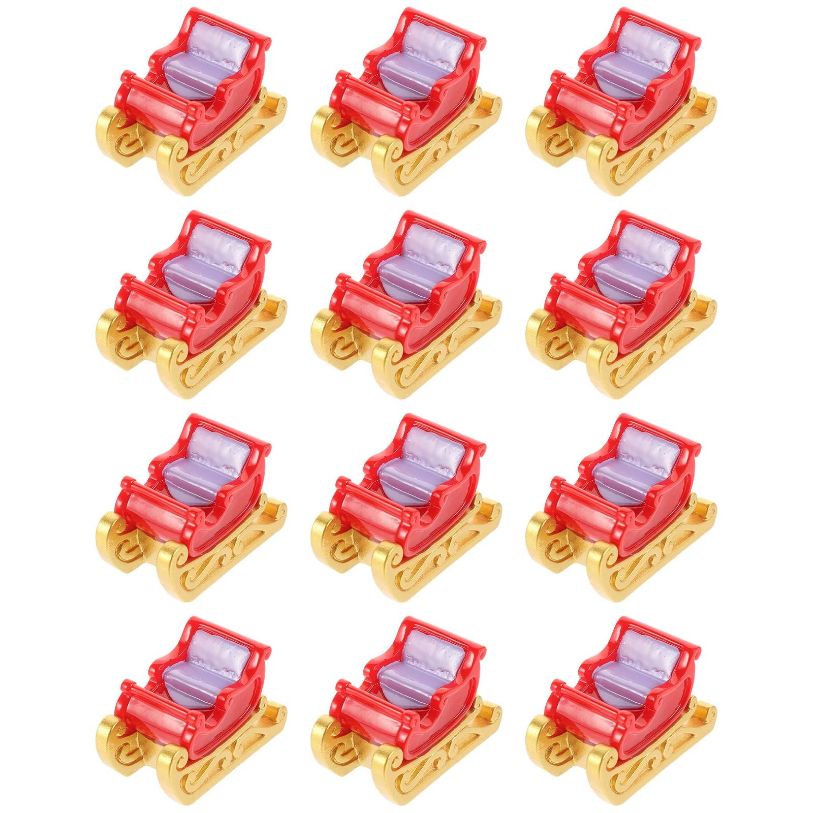 

12 шт., декоративные сани из смолы