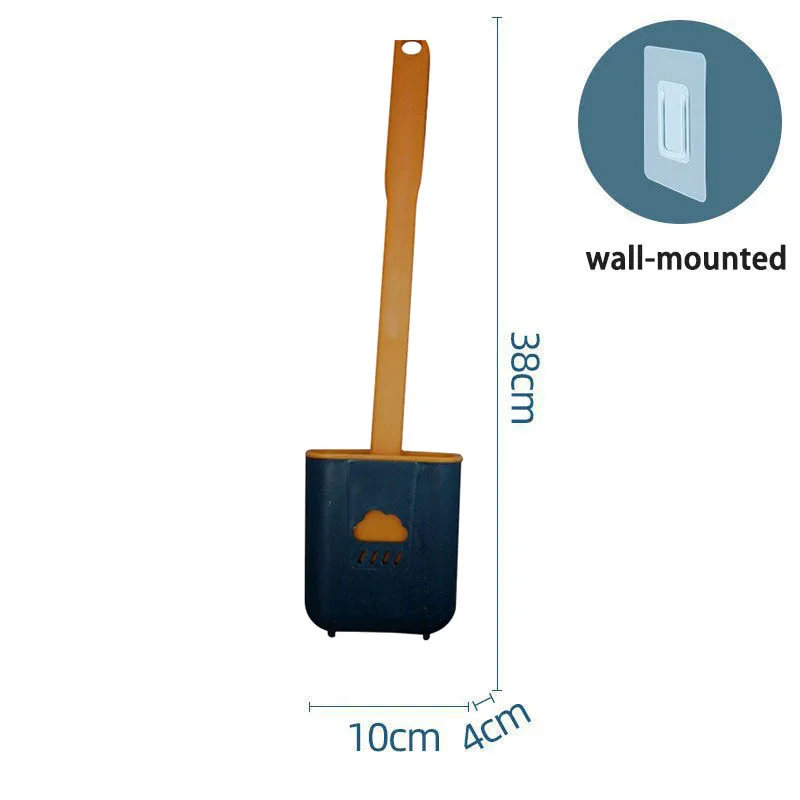Щетка для унитаза силиконовая дышащая мягкая щетка с быстросохнущим держателем