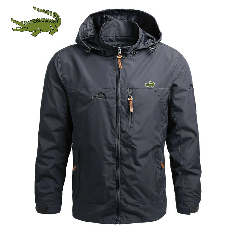 Fashion Sports Hooded Zipper Outdoor Jacket Cotton Jacket High quality Men's Business Casual Hooded Jacket