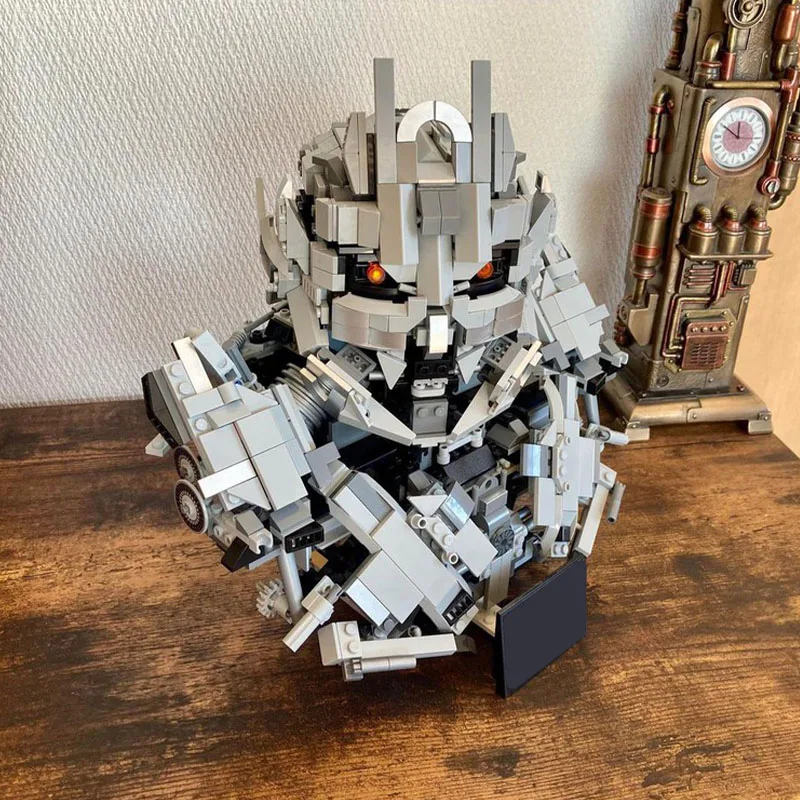 887 деталей MOC Icons Мегатрон из фильма, трансформирующийся робот-бюст, модель робота-трансформера, игрушечные строительные блоки, архитектурный конструктор, рождественский подарок (art.: 3920dcd330c2f) - 3920dcd330c2f