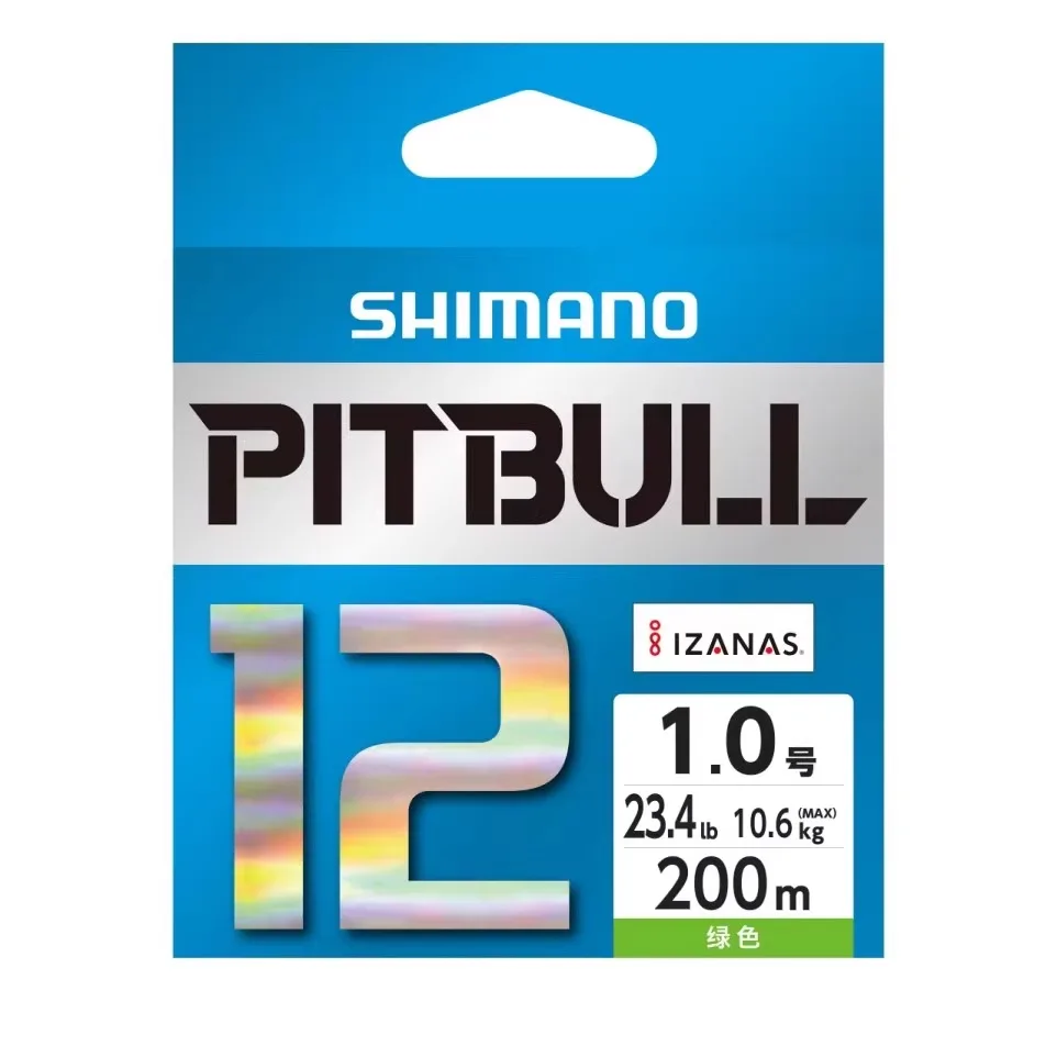Фото SHIMANO PITBULL 12 плетеных проволочных нитей, леска 150 м/200 м, мягкая гибкость, гладкость, полиэтиленовая леска, низкое удлинение, литье на приманку №5
