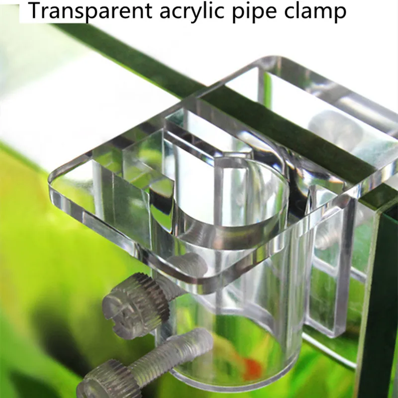 

Aquarium Inflow Outflow Tube Holder Acrylic Fix Hose Pipe Mount Freshwater Fish Planted Aquarium Fixing Tubing Clamp