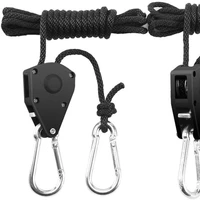 2pcs new pulley ratchets heavy duty rope clip hanger lifting pulley lanyard hanger kayak and canoe boat rope lock tie down strap