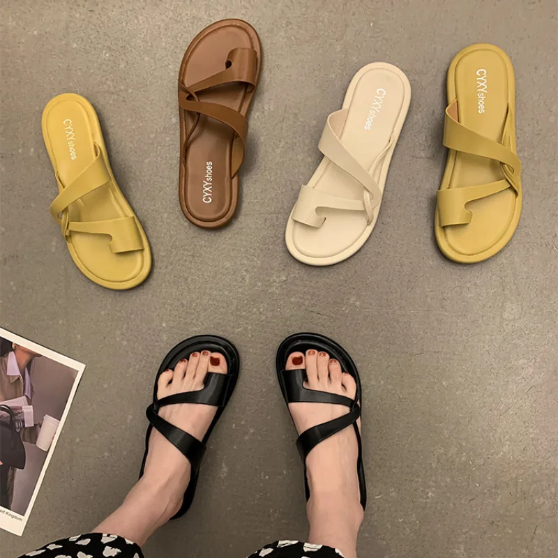 Women's rubber slippers casual slippers summer beach shoes