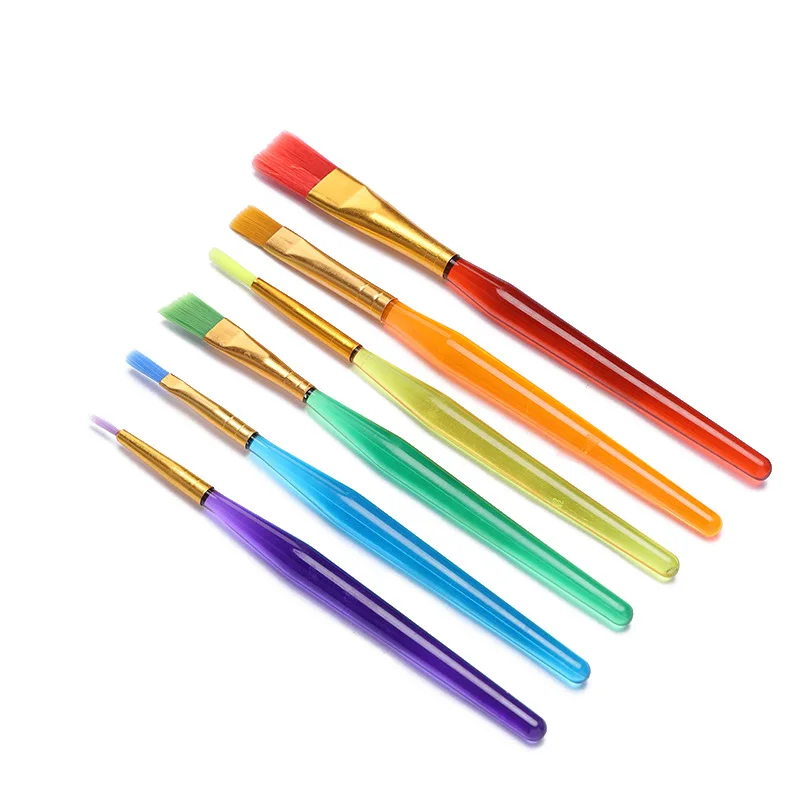 6 шт. детская Акварельная ручка с пластиковым стержнем нейлоновая