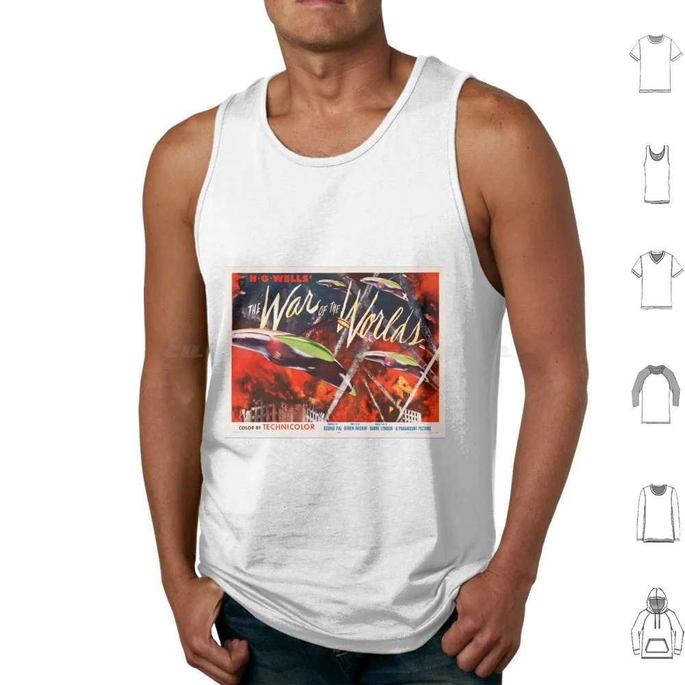

The War Of The Worlds Retro Sci-Fi Film H.G Wells Vintage Movie Tank Tops Print Cotton Antique Vintage Retro Old