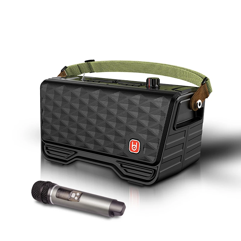 

Портативный беспроводной динамик с синими зубьями, громкий стерео звук парад, танцевальная команда, сабвуфер, встроенная аккумуляторная батарея с ремешком