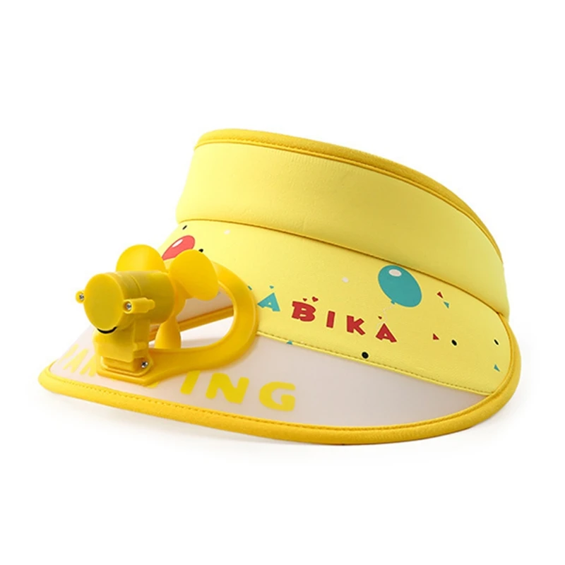 

1PC USB Power Supply Adjustable Buckle Fan for Kids USB Charging Sun Hat Topee Cartoon Electric Breathable Sun
