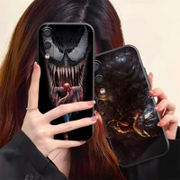marvel venom phone case for samsung galaxy a11 a20 a21s a52 4g 5g a71 4g 5g a72 black silicone cover back funda soft