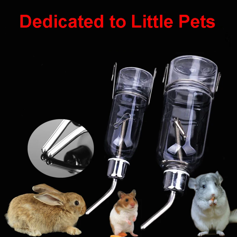 

Подвесная поилка для маленьких домашних животных, автоматический Поильник из нержавеющей стали в виде белки, хомяка, собаки, Кормушка Для белки и кролика