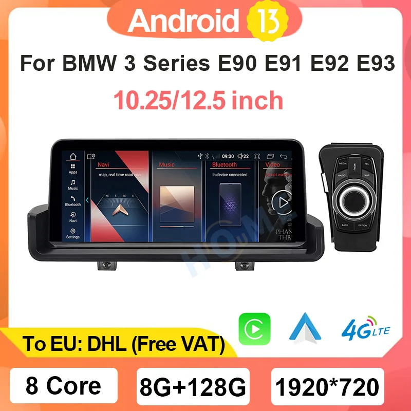 

ID8 Carplay 12.5" Central Multimedia For BMW 3Series E90 E91 E92 E93 Car Video Player GPS Navigation Android Auto Factory Price