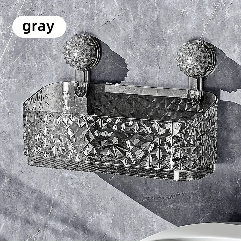 

Настенная угловая полка для ванной на присосках