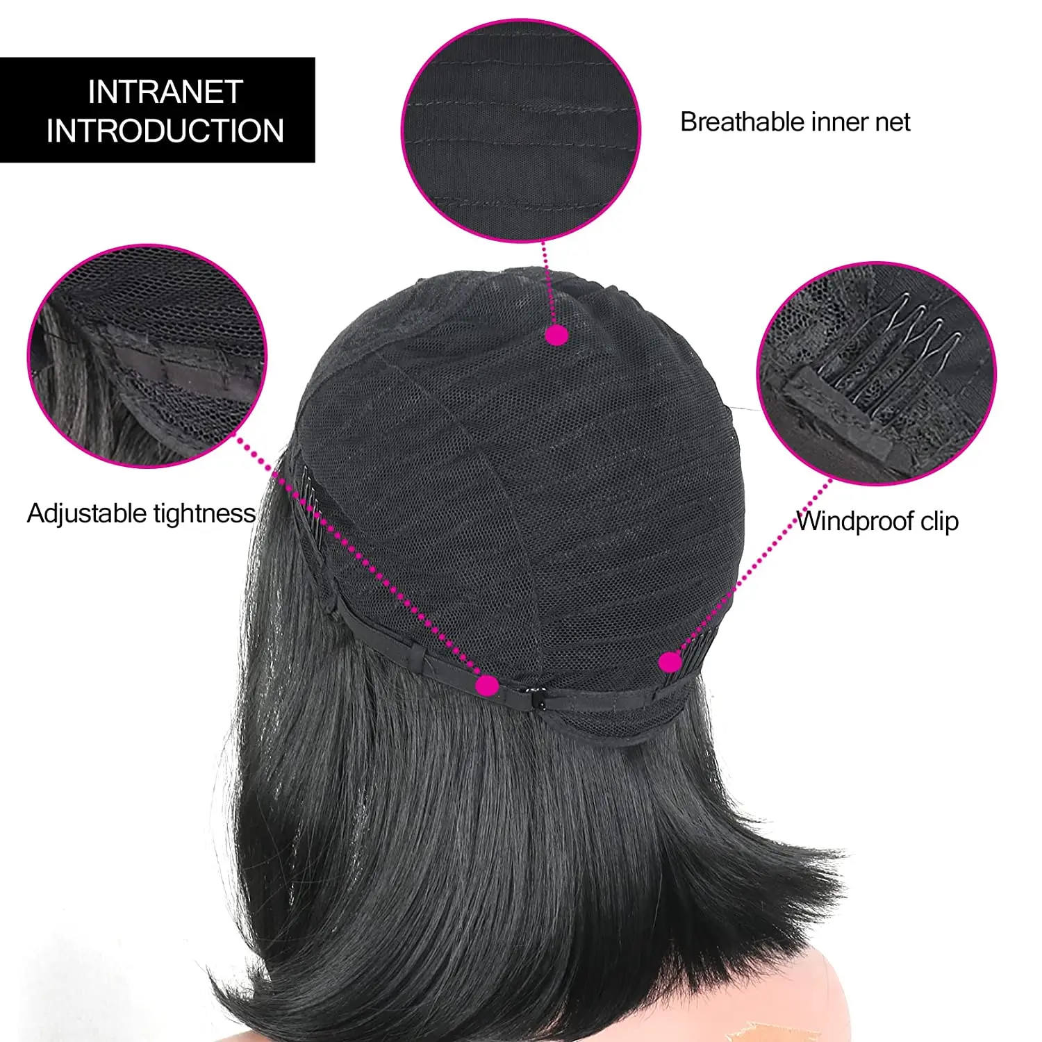 14 Inch Short U Part Bob Wig Brazilian Remy Human Hair Wigs For Black Women Glueless Pre Plucked Natural Hairline U Part Wigs