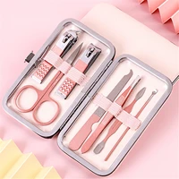 710121618pcs professional stainless steel nail clippers manicure set nail clipper nail cutter tools with travel case kit