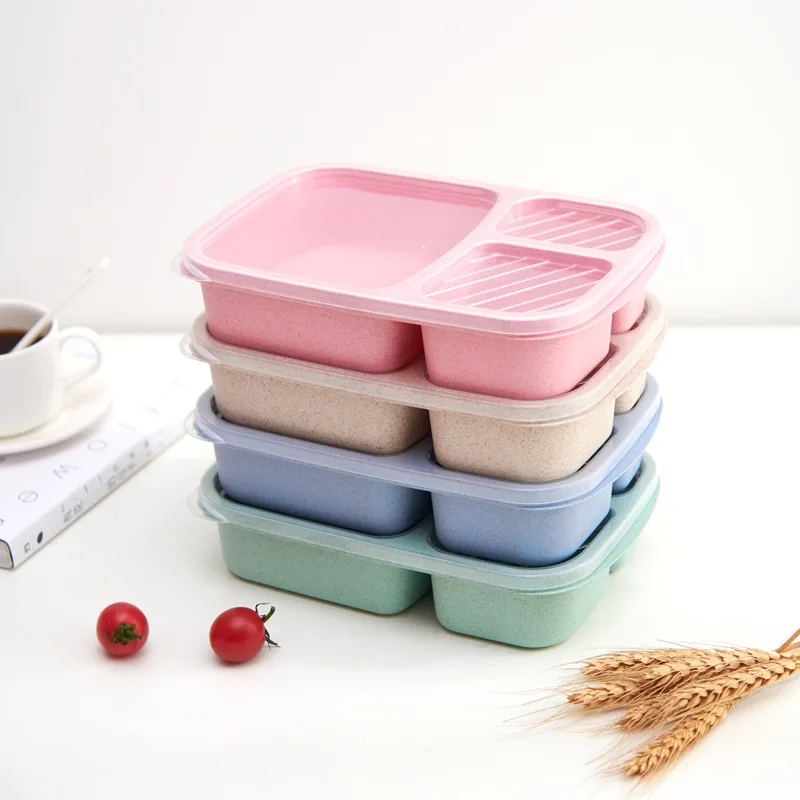 

Separate lunch box Portable Bento Box Lunchbox Leakproof Food Container Microwave oven Dinnerware for Students