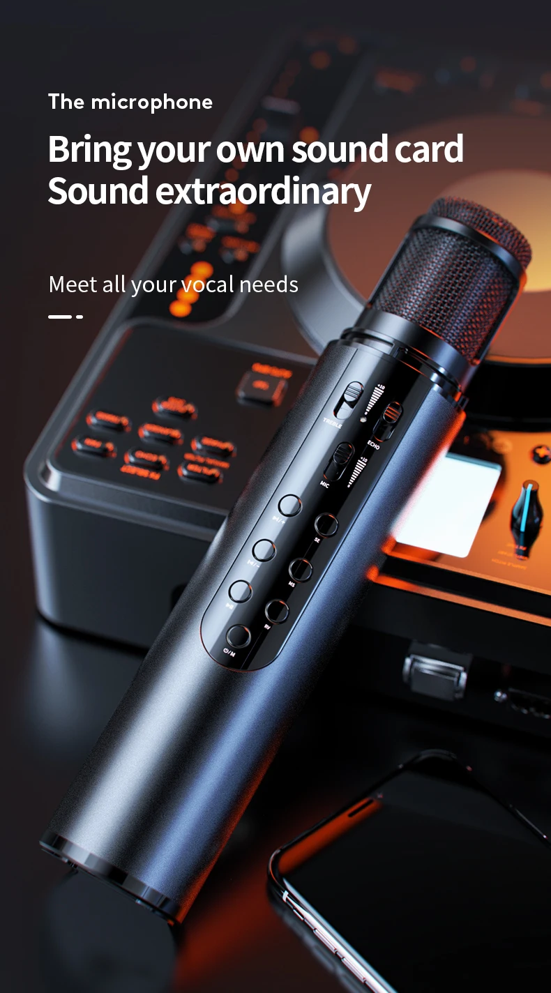 Новинка микрофон K1 беспроводная конденсаторная студийная Bluetooth-Колонка для