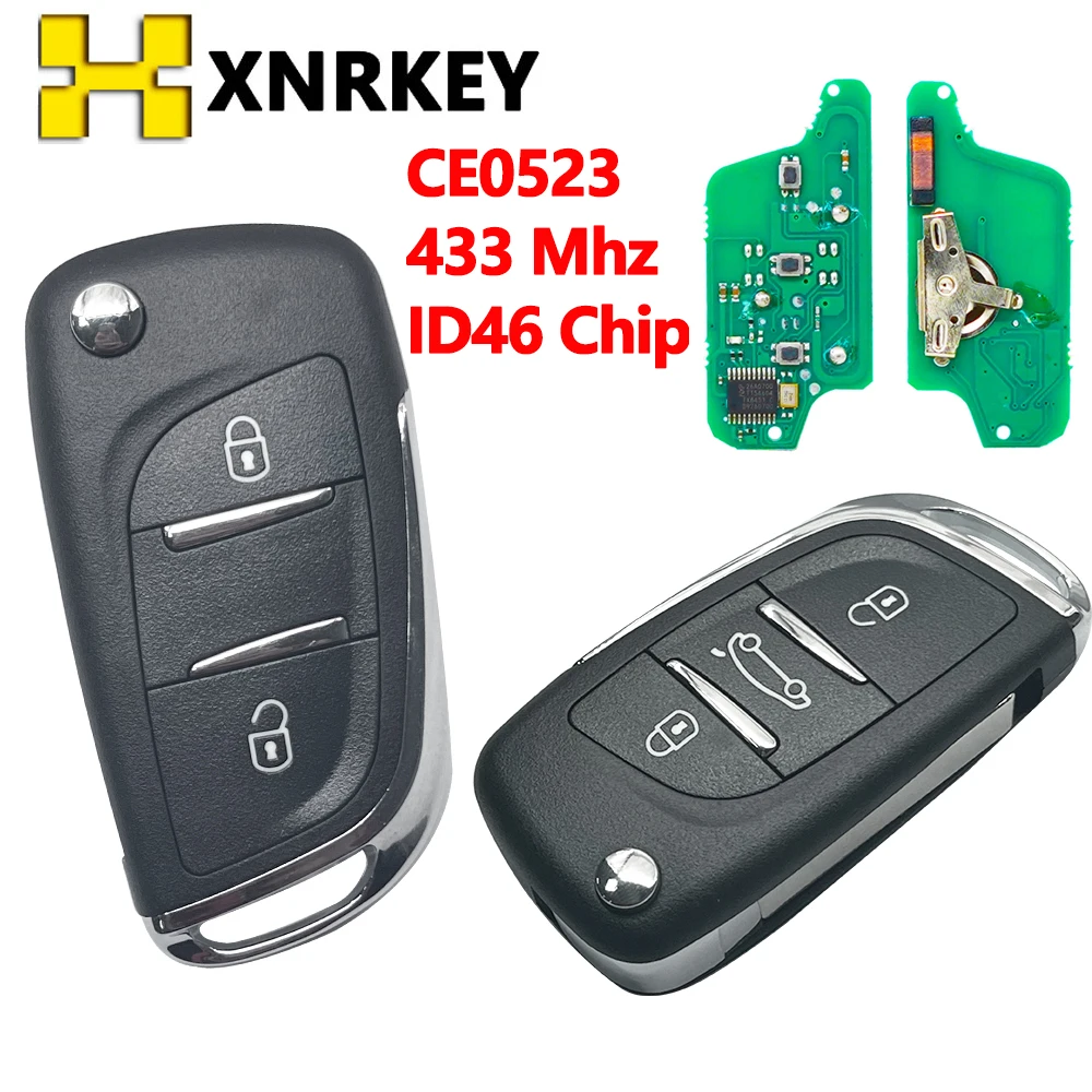 XRNKEY KEY модифицированный откидной дистанционный ключ автомобиля ASK/FSK 433 МГц ID46 Ce0523