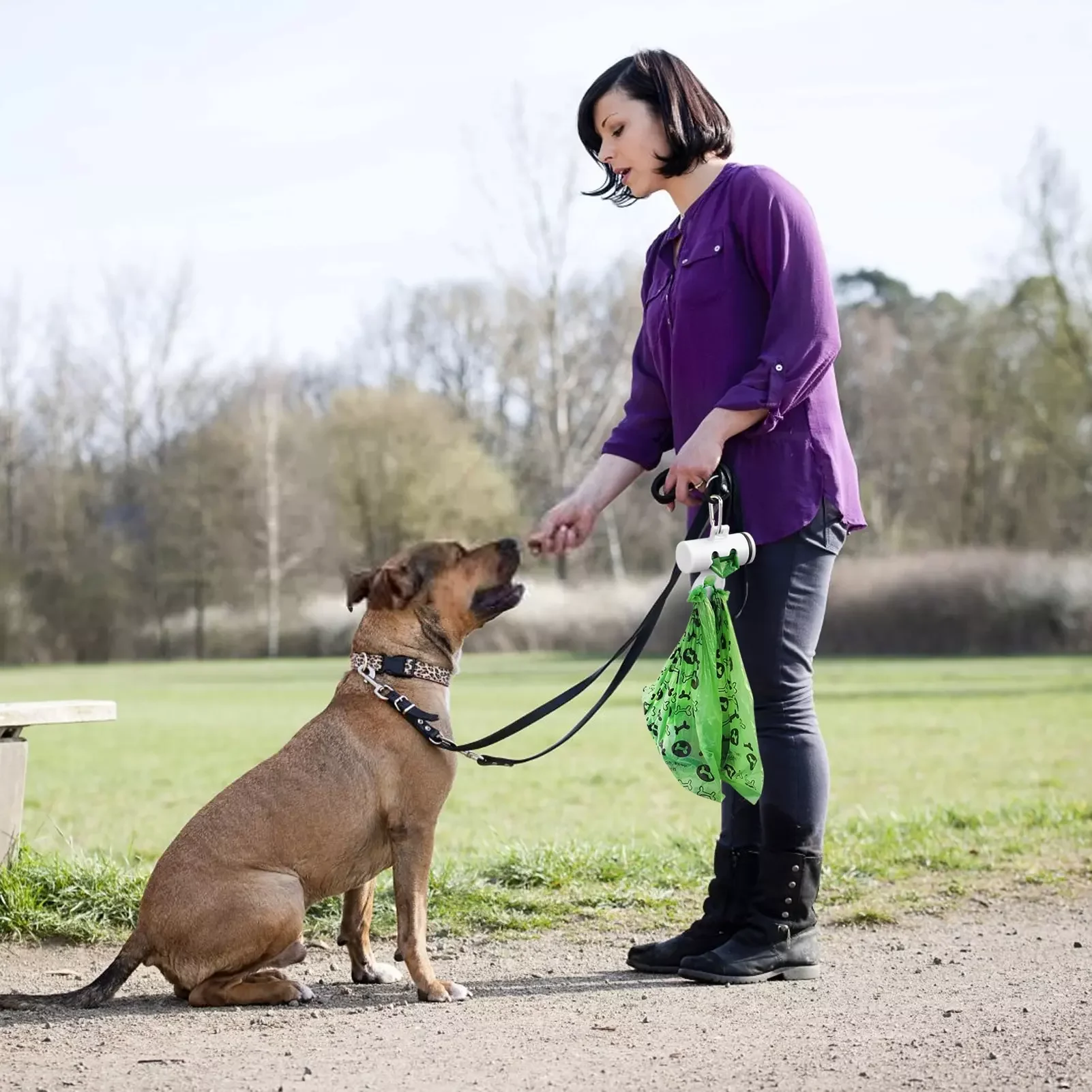 

2022JMT Dog Waste Bag Dispenser Pet Waste Bag Holder Waste Bag Dispenser For Leashes Pet Cleaning Supplies Leak-Proof 1 Trash Bo