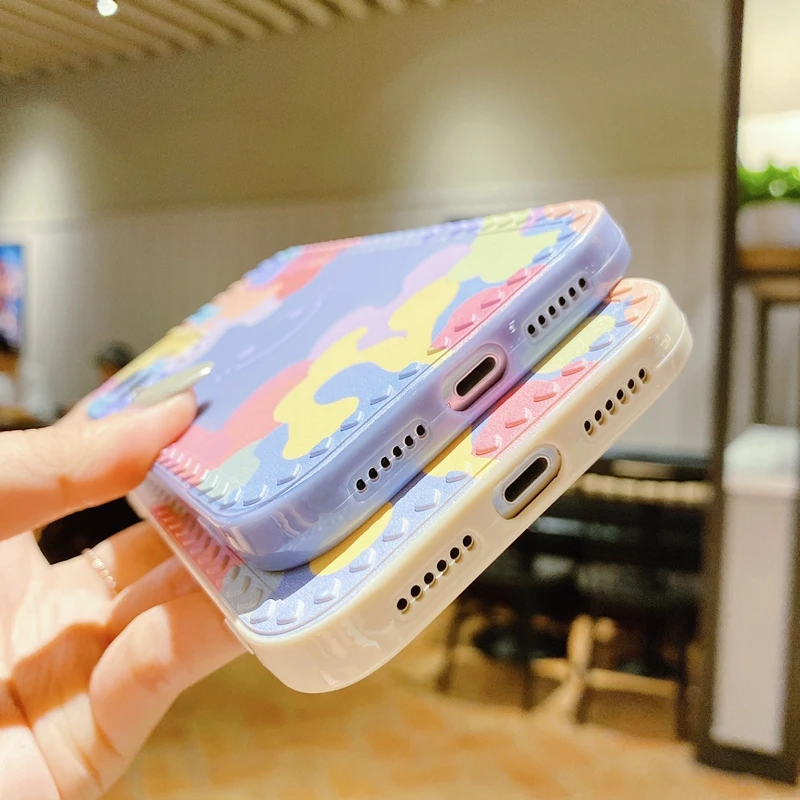 Summer Ice Cream Smile Love Heart Phone Case for iPhone 13 11 Pro Max 12 Mini X Xs Xr 6s 8 7 Plus SE 2020 Lens Protection Cover