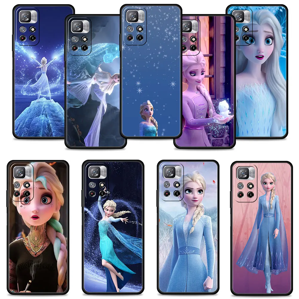 

For Xiaomi Redmi Note 7 9 9A K40 8 10 9T 9S 11 Pro 9C 10C K40S K50 Disney Frozen Elsa princess Phone Coque Capinha