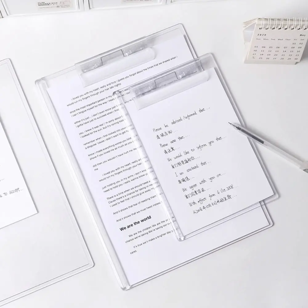 

With Graduated Scale Writing Clipboard INS Transparent Durable Memo Clipboard A4/A5 Arcylic Paper Organizer Drawing