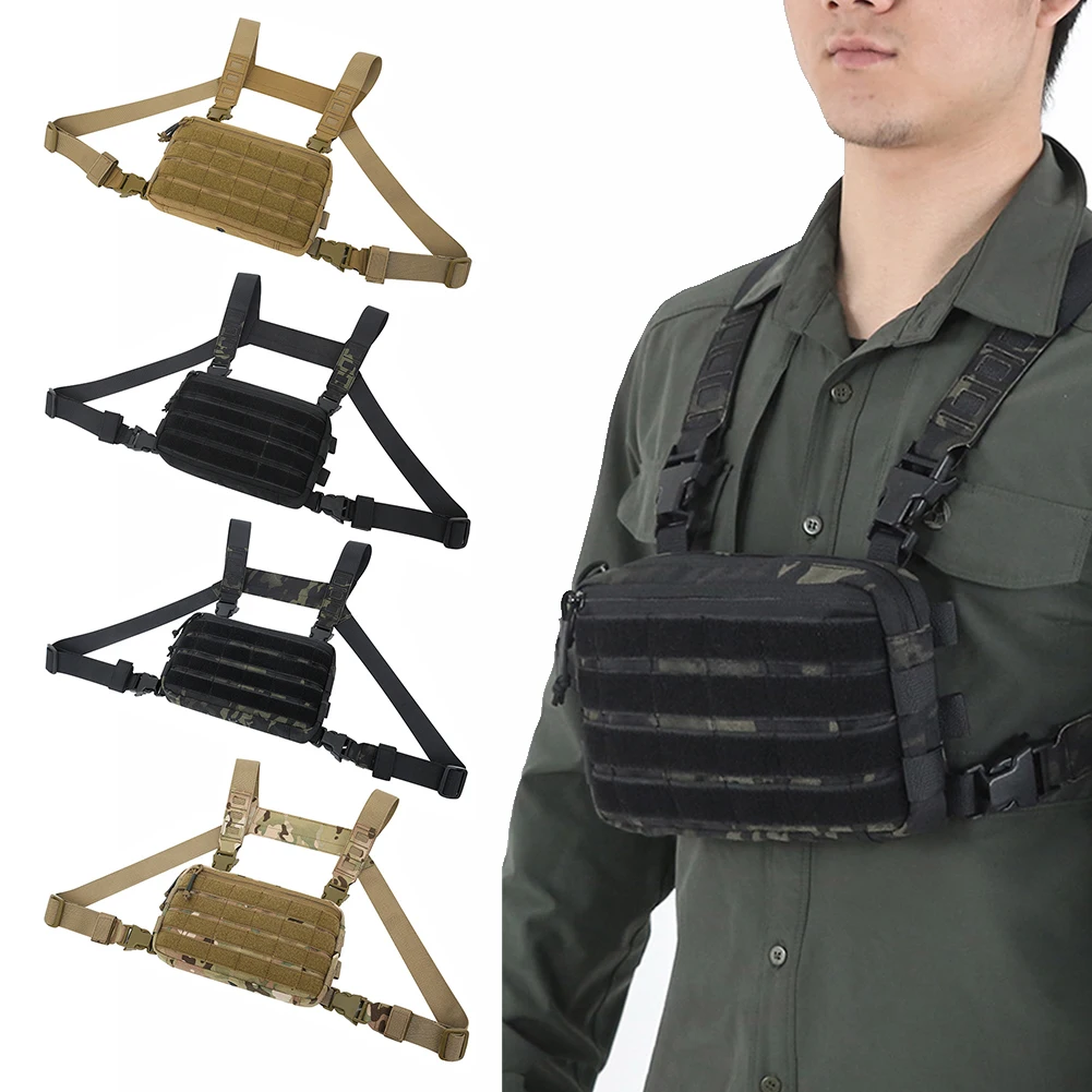 

1000D Outdoor Tactical Vest Military Bag CS Wargame Chest Rig Airsoft Magazin Holster Molle System Men Nylon Breathable Backpack