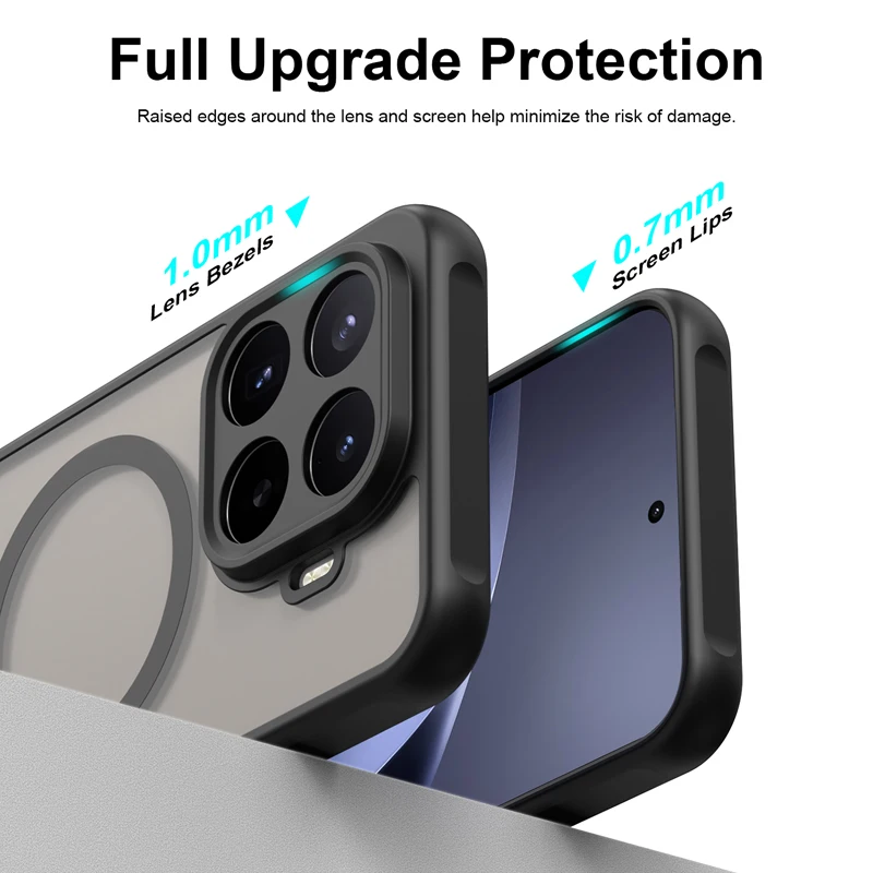 Фото Для Xiaomi 17T Pro 17T ELVEV: Магнитный полупрозрачный матовый чехол из твердого поликарбоната и ТПУ, водонепроницаемый защитный чехол для телефона №2