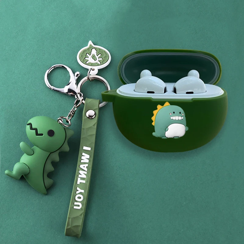 

Чехол с мультяшным динозавром для OPPO Enco Free 2, беспроводные Bluetooth-наушники, силиконовый защитный чехол для oppoFree2i, милый чехол