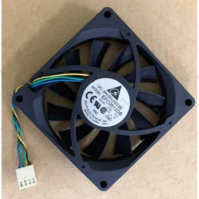 Фото Вентилятор охлаждения D для Delta EFC0812DB DC12V 0.50A PWM, 80*80*15 мм, 4-проводной №1