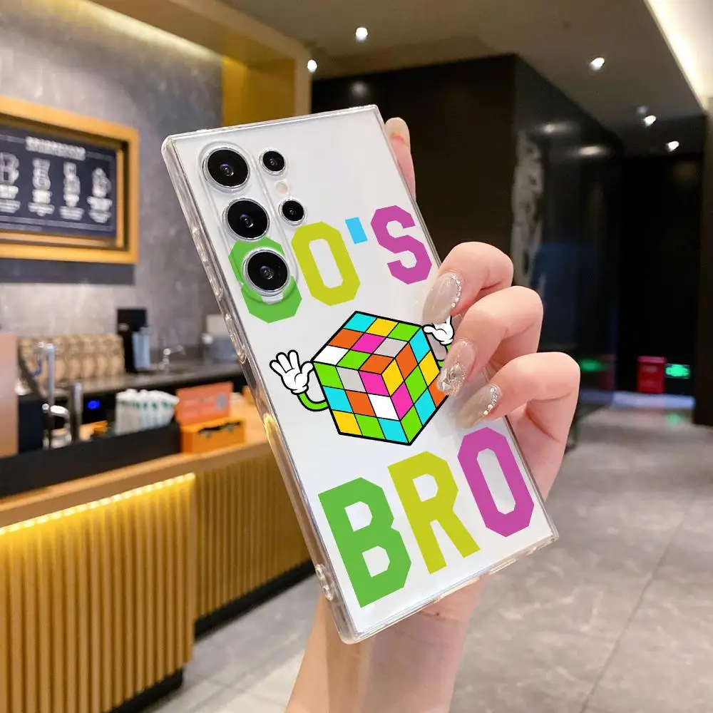 Фото Чехол Record Cube в стиле ретро 80-х для Samsung Galaxy S26 Ultra S25 FE S24 S23 S22 Plus S25 Edge S21, прозрачный мягкий чехол-накладка №2