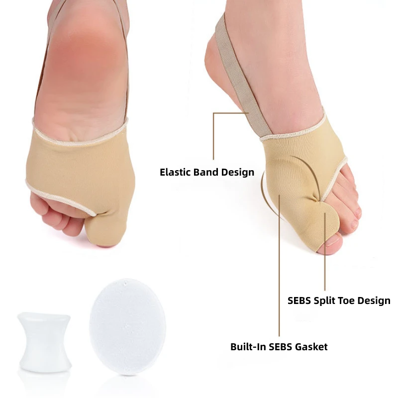 

1Pair Gel Foot Care Pedicure Hallux Valgus Corrector Orthotic Thumb Adjuster Straightener Sleeve Bunion Toes Separators Socks