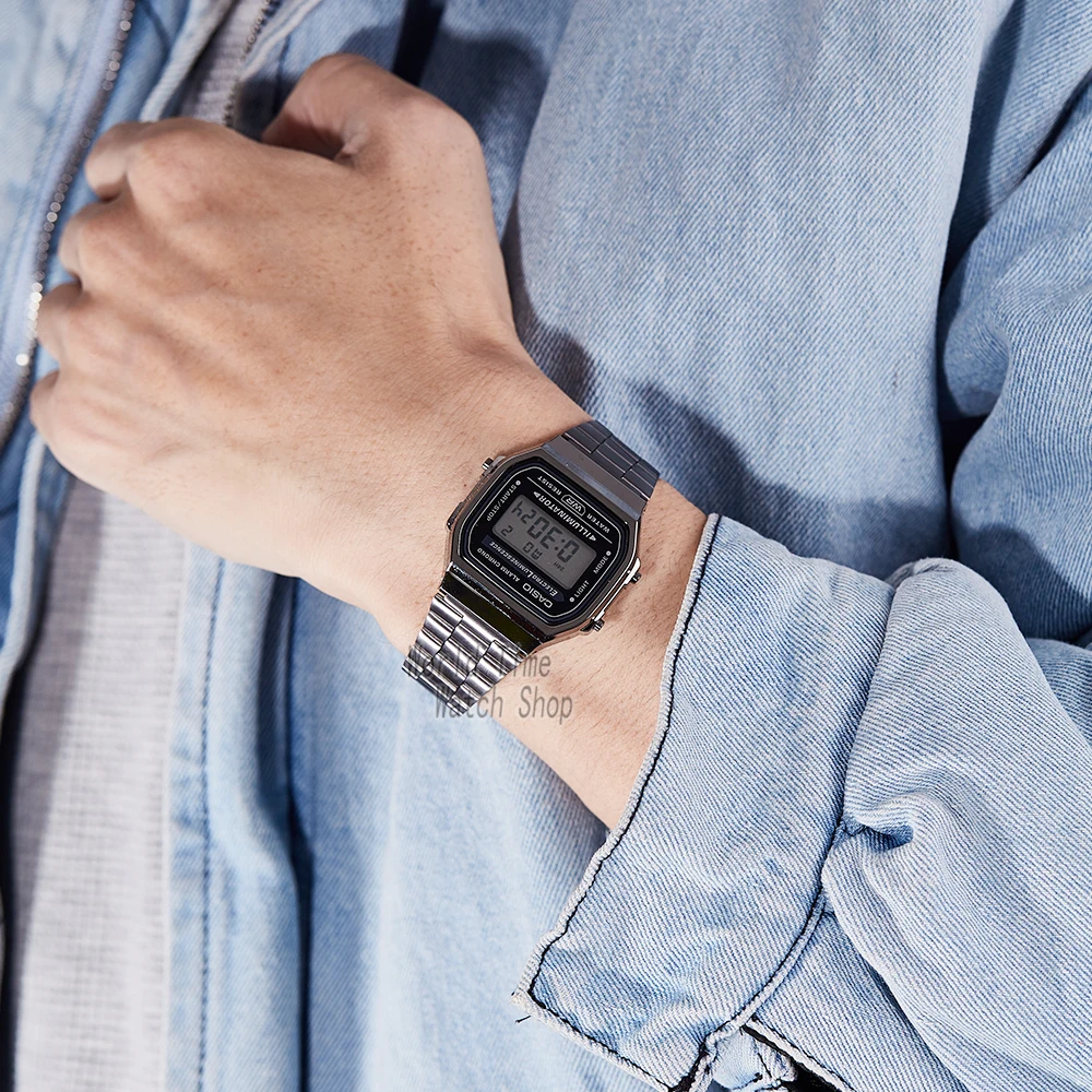 Часы Casio 2021 Мужские золотые часы Роскошный бренд Светодиодные цифровые 30 м