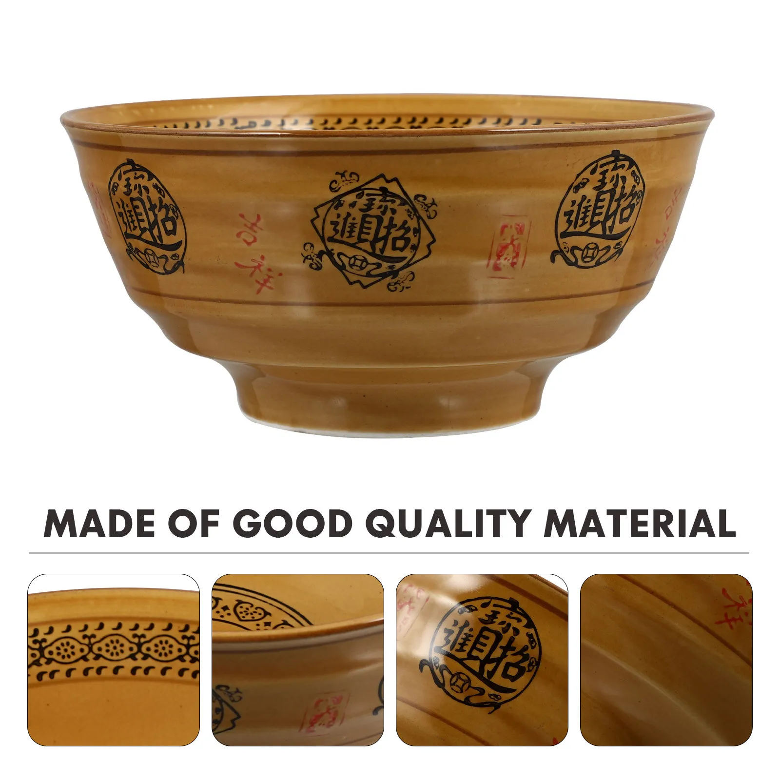 Фото Керамическая миска (1 шт.) для еды: безопасная, пищевая, для лапши, супов, рамена, риса, салатов, пасты, фруктов, хлопьев. Кухонная посуда для домашнего использования. №5