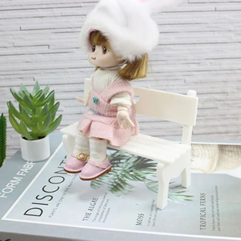 1 шт. однотонная маленькая скамейка креативная мебель для кукольного дома декор