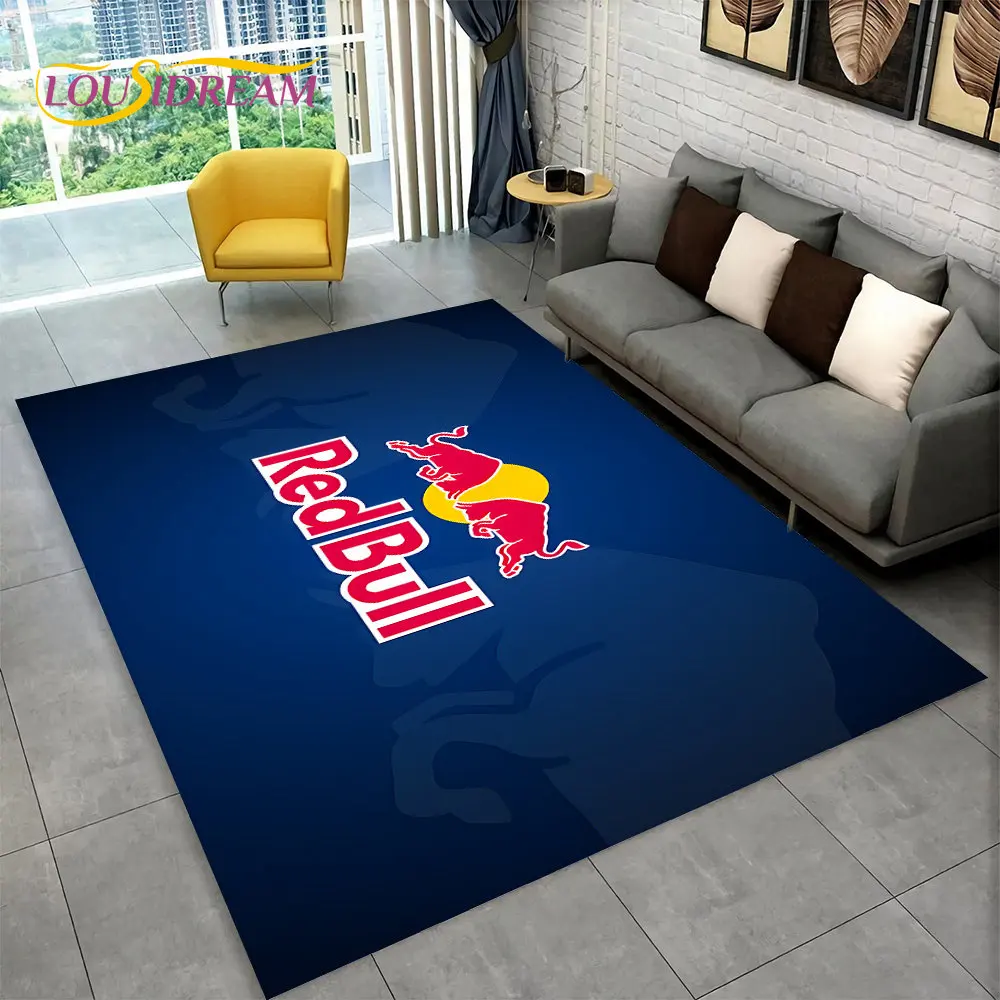 

3D Red B-Bull Pattern Area Rug Large,Carpet Rug for Living Room Bedroom Sofa Doormat Kitchen Decor,Kids play Non-slip Floor Mat