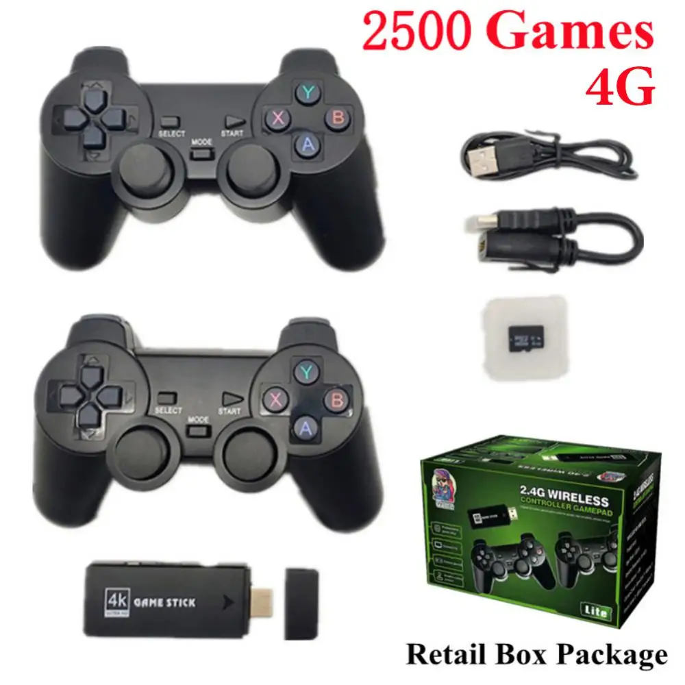 Игровая консоль U8 двойной беспроводной контроллер 4K HD 2 4G для PS1/FC/GBA 10000 игровая 32