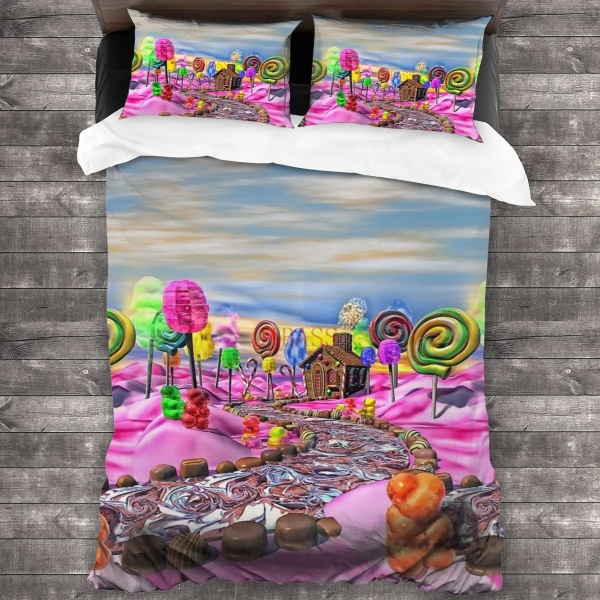 

Розовая мягкая искусственная кожа Candyland с 2 наволочками, пододеяльник с застежкой-молнией, пододеяльник большого размера