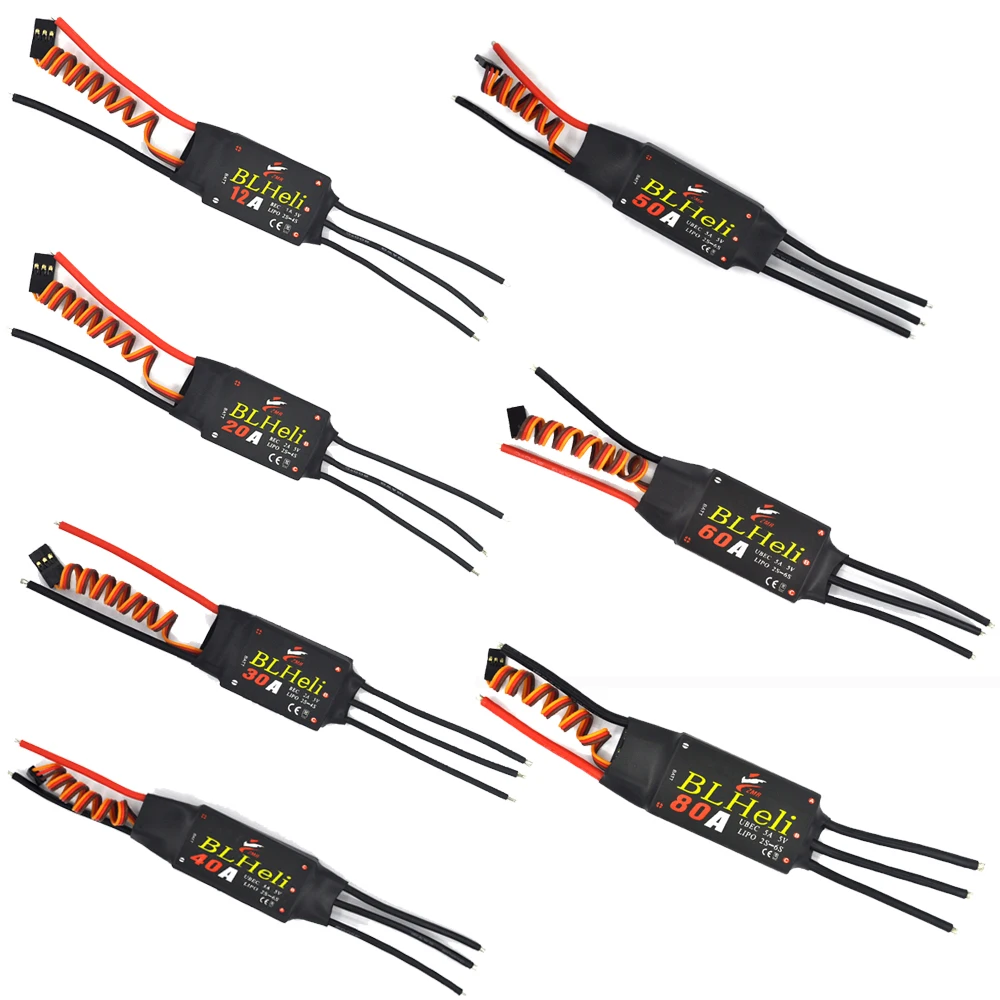 

Brushless ESC 80A - 12A BLHeli Motor Speed Controller for Fixed-wing Helicopter