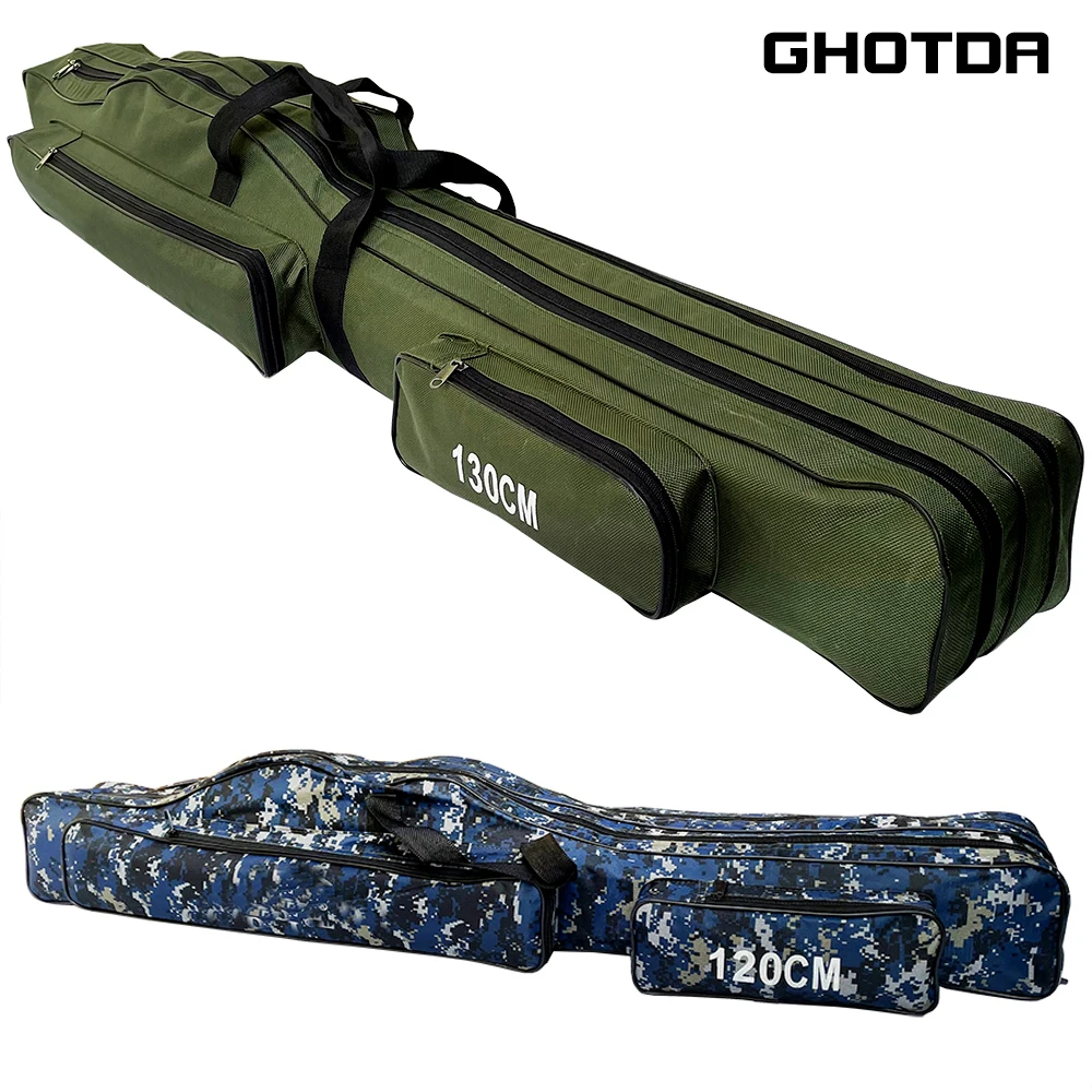 

150/130/120/110CM Fishing Bag Multifunctional Shell Rod Reel Lure Bags Large Capacity Case For Fishing Rods Gear