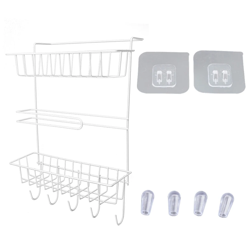 

X6HD стойка для специй в холодильнике с крючками, органайзер, держатель для полотенец, кухонная полка для холодильника